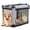 Gray, variant on Foldable Soft Dog Crate, 600D Oxford Fabric, Portable Pet Kennel with 3 Doors, Indoor & Outdoor Use for Small to Extra Large Dogs