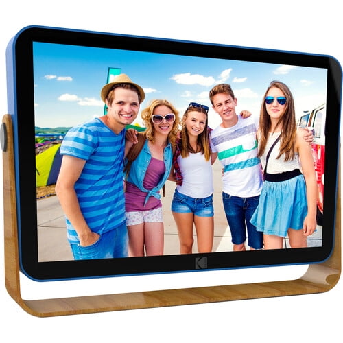 Weather and Location Updates Kodak 10-Inch Smart Touch Screen Rechargeable Digital Picture Frame HD Photo Display and Music/Video Support Wi-Fi Enabled with 16GB of Internal Memory Calendar 