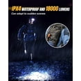 thumbnail image 7 of Rechargeable LED Headlight Head Torch Headlamp Super Bright 18000 Lumens Waterproof with Red Warning Lights and 8 LED 8 Modes, 7 of 7