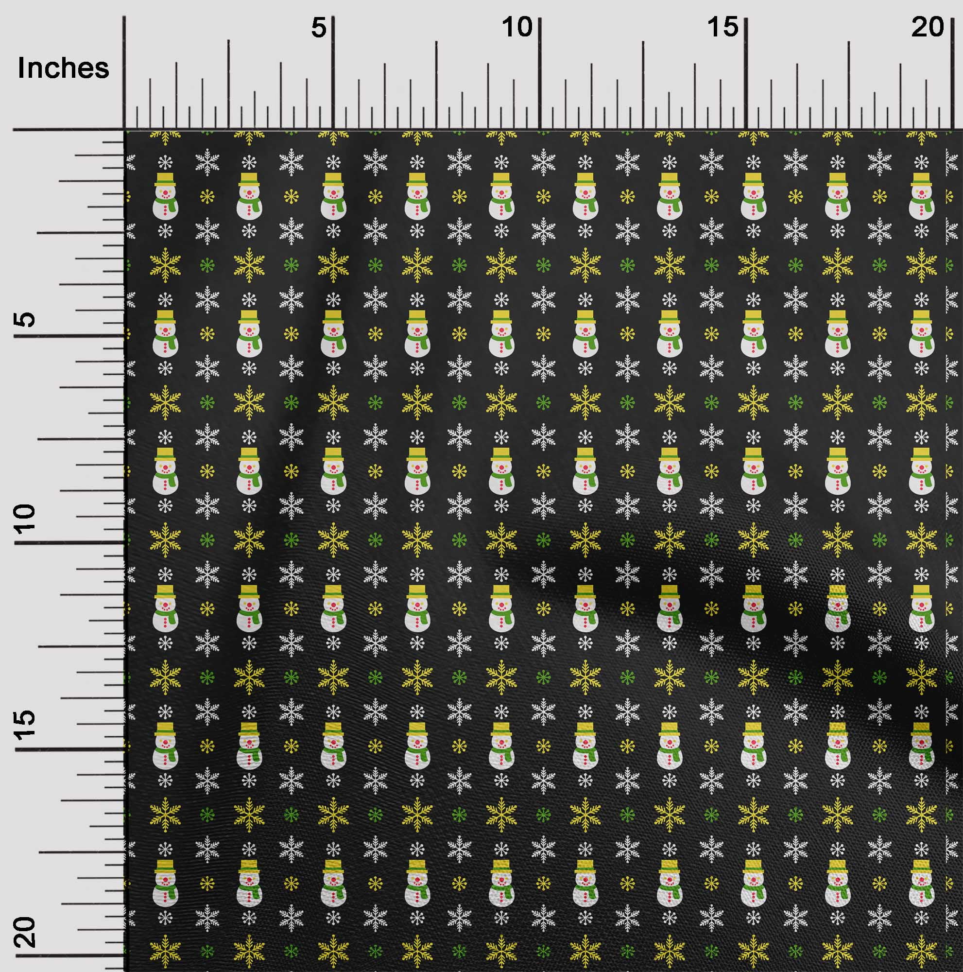 oneOone Cotton Cambric Black Fabric Merry Christmas Sewing Material Print Fabric By The Yard 42 Inch Wide-RWF