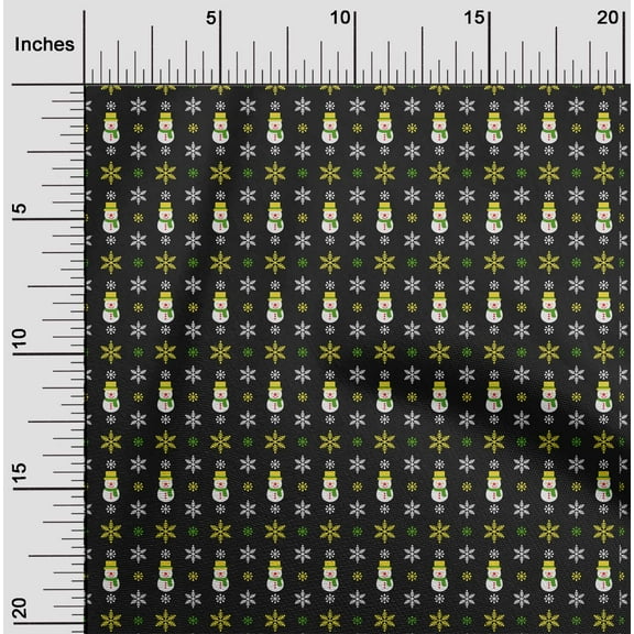 oneOone Polyester Spandex Black Fabric Merry Christmas Fabric For Sewing Printed Craft Fabric By The Yard 56 Inch Wide-RZQ