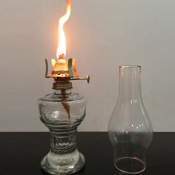 OUNONA Vintage Oil Lamp Burner with Wick Kit Metal Accessory for Kerosene Lamp Replacement