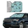 thumbnail image 4 of ZNDUO Vector Dragon Waves Pattern Car SUV Windshield, Small Size UV Rays and Heat Sun Visor Protector Foldable Sun Shade Car Windshield, 4 of 8