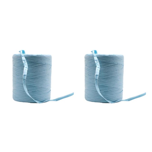 Youkk Wide Application Raffia Yarn For Various DIY Projects And Durable Beautiful sky blue 2Set