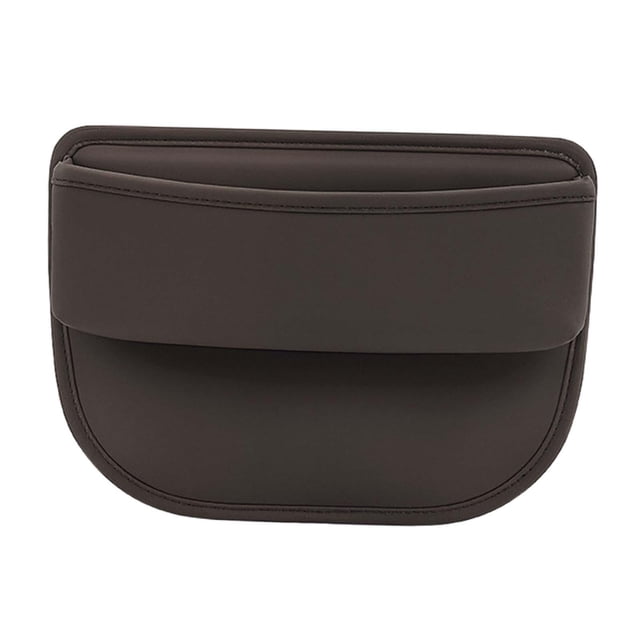 Organizador para el hueco del asiento del coche, caja de almacenamiento para tarjetas y gafas. Marrón