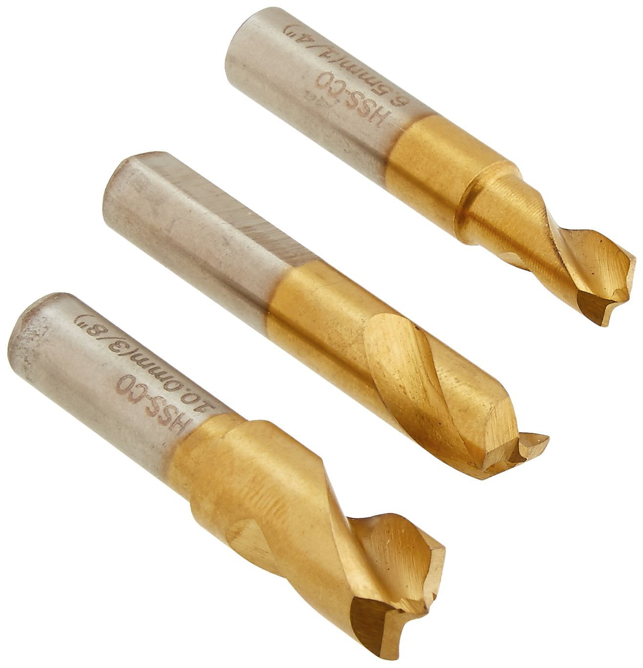 10050A HSCO Spot Weld Drill Bit Set, 3 Piece Titanium Coated, Drill bits are made from a high