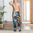 thumbnail image 5 of Uemuo Cute Koi Fish Serenity Pattern Men's Wide Leg Palazzo Lounge Pants with Pockets Light Weight Loose Comfy Casual Pajama Pants-Medium, 5 of 9