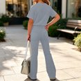 thumbnail image 6 of ATOGUTA Girls' Clothes Size 5T-15 Short Sleeve Shirt and Flare Pants Set Perfect for Casual School Outings Holidays Gray, 6 of 7