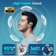 MUOKLGH Translation Earbuds Real Time, 6 in 1 AI Translator with 144 Languages & Accents, Support 8 Offline, Voice or Video Call, Wireless OWS Translating Earphone for Travel Business Learning