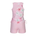 thumbnail image 4 of CALAFEBILA Women Swimwear Two Piece Modest Tankini Seaside Summer Floral Print Bathing Suits, 4 of 5