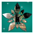 thumbnail image 2 of Acrylic Home Sticking Wall Clock Five-pointed Star Flower, 2 of 3