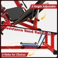 thumbnail image 3 of 2-in-1 Leg Press & Hack Squat Machine – 440LBS Capacity, Linear Bearings, Calf Block, Weight Storage, Professional Strength Trainer for Home Gym – Black and Red, Model HM1905, 3 of 7