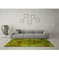 thumbnail image 3 of Ahgly Company Indoor Square Oriental Yellow Industrial Area Rugs, 5' Square, 3 of 4