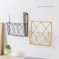 thumbnail image 5 of lune-Hanging Magazine Rack Metal Magazine Rack, Newspaper Rack Newspaper Basket Wall Mounted Magazine Rack with 2 Hooks for Magazines, Books and Office Documents (Black), 5 of 5