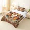 thumbnail image 2 of jejeloiu Floral Bull Skull Western Twin Comforter Sets Kids,Boho Farm Print Bedding Set,Reversible,2pcs, 2 of 7