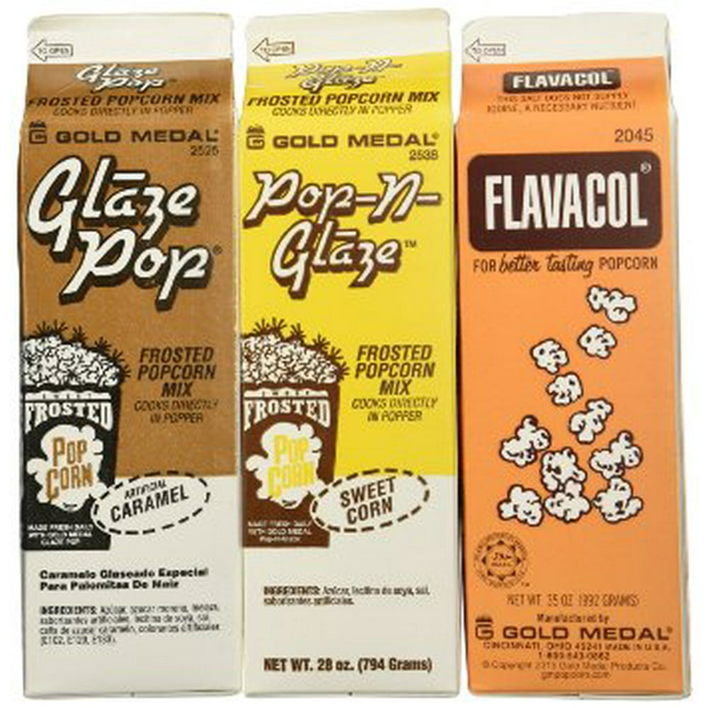 Flavacol Salt and Glaze Pop Flavoring 3 Pack