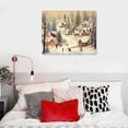 thumbnail image 4 of COMIO  Christmas Prints, Christmas Village Wall Art, Rustic Christmas Tree Pictures, Winter Snowy Canvas Artwork Christmas Snowscape Painting Festive Holiday Room Decor, 4 of 4