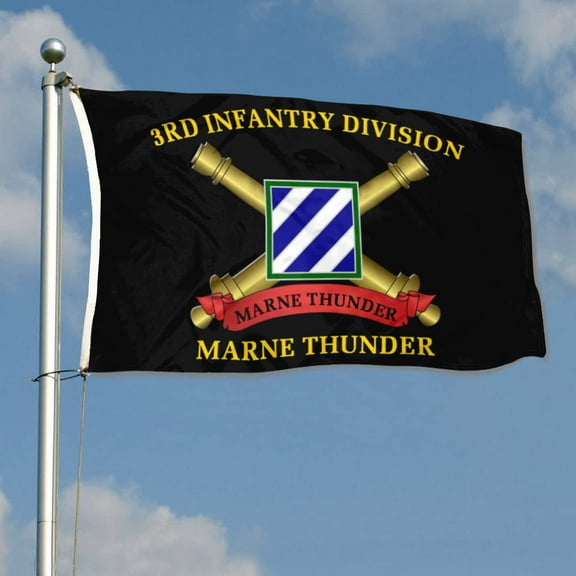 3rd Infantry Division Marne Thunder US Army Flag 3x5Feet Outdoor Indoor Decoration Flag with Brass Grommets