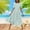 33#Light Blue, variant on gljltg Women's Casual Flower Print Tiered Maxi Dress with Pockets, Polyester Spandex Lightweight Breathable Summer Winter, Beach Travel Work Party Outfit, Easy Care Washable