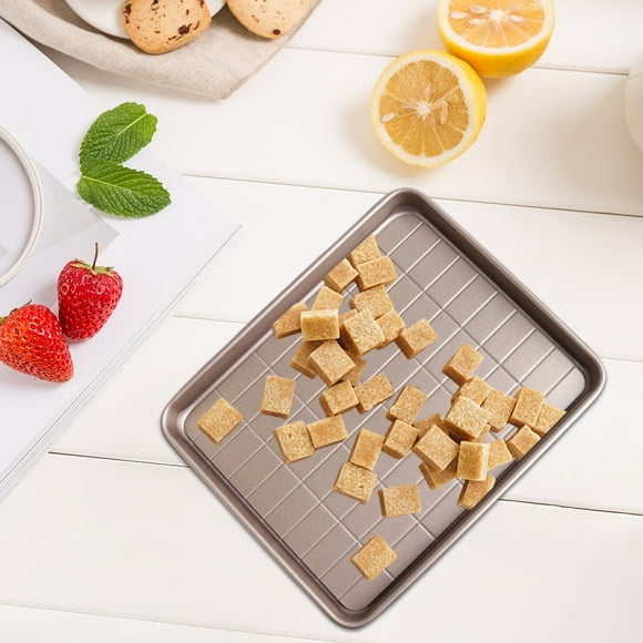 Non Stick Carbon Steel Nougat Baking Tray Live Bottom Rectangular 60 Compartment Nougat Mould Non Stick Snowflake Shallow Baking Tray