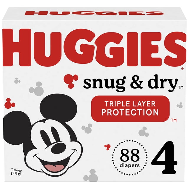 Pañales HUGGIES Snug & Dry talla 4 con triple capa