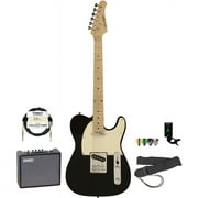 Sawtooth ET Series Electric Guitar with Sawtooth 10 Watt Amp and ChromaCast Accessory Bundle