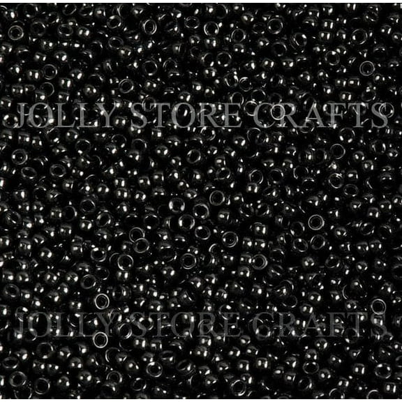 Jolly Store Crafts Opaque Black 6.5x4mm Mini Pony Beads 1000pc made in USA
