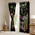 thumbnail image 3 of Manfei Wild Mushroom Black Out Curtains, Botanical Plant Curtains Pack of 2 (42x63 Each), Vintage Embroidery Style Bedroom Curtains, Luxury Bedroom Decor, 3 of 6