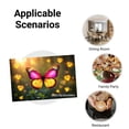 thumbnail image 5 of Joocar Butterfly Heart Glow Design Linen Table Mats Set Of 4 For Home Kitchen Table Decor 12x18 inch, 5 of 5