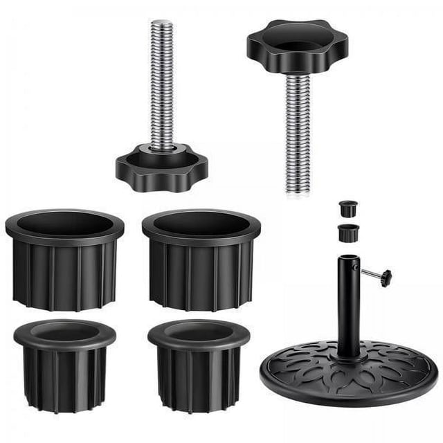 koolsoo 3X Umbrella Base Hole Rings Plug Cover Threaded Detachable for Outdoor Use 6pcs 3 Pcs