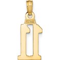 thumbnail image 3 of 14K Yellow Gold Polished Number 11 Pendant Made In United States nu11, 3 of 5