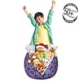 thumbnail image 3 of Geometric Storage Toy Bag Chair, Retro Inspired Symmetric Pattern with Abstract Rounds and Circles, Stuffed Animal Organizer Washable Bag, Small Size, Dark Violet Multicolor, by Ambesonne, 3 of 3