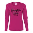thumbnail image 2 of Wild Bobby Daughter Of The King 2 Corinthians 6:18 Inspirational/Christian Women Graphic Long Sleeve Tee, Fuschia, Small, 2 of 5