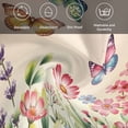 thumbnail image 6 of Pink Flowers Cloth Napkins, Spring Floral Butterfly Elegant Pastoral Botanical Washable and Reusable Dinner Napkins Set of 8, Table Napkin for Kitchen Party Birthday Wedding Hotel 20"x20", 6 of 9