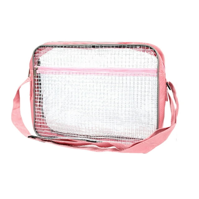 Qarigey Bolsa de herramientas transparente de color transparente para una recuperación rápida y sencilla de artículos, sala limpia Bolsas de mensajero y de hombro Rosa