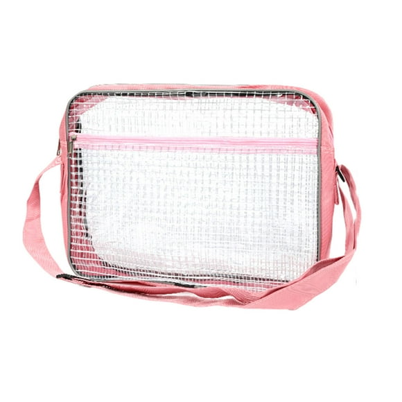 Qarigey Bolsa de herramientas transparente de color transparente para una recuperación rápida y sencilla de artículos, sala limpia Bolsas de mensajero y de hombro Rosa