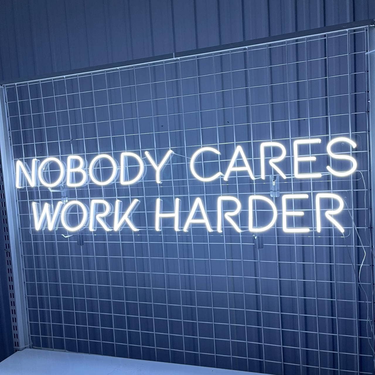 Glowneon Nobody Cares Work Harder Neon Sign, Long-lasting Wall Decor