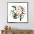 thumbnail image 3 of Designart 'Bouquet With Orchids Coconut Leaves and Monstera ' Traditional Framed Art Print, 3 of 4