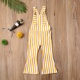 thumbnail image 2 of One opening Infants Girl Romper Baby Overall Summer Flat Neck Sleeveless Striped Wide-Leg Backless Jumpsuit, 2 of 6