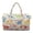 Colored Dinosaur Skulls, variant on Xixirimido Dinosaur Skulls Black Print Gym Bag for Women, Quilted Duffle Bag with Trolley Sleeve for Travel, Weekender Overnight Bag for Men Hospital Bags for Women