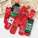 thumbnail image 3 of Calcetines grandes de algodón para mujer, Medias Rojas de moda, resistentes al desgaste, elementos navideños suaves, no se decolora fácilmente, 3 of 4