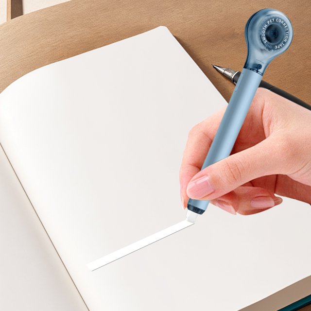 YIMWNYI Ruban de Correction Rétractable pour Stylo, Mini Ruban de Révision, Noyau Remplaçable, Outil de Correction Portable, Style Stylo Gel, Solution de Correction Écologique
