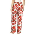 thumbnail image 3 of Goofa Hand Drawn Tomatoes Printed Soft Pajama Pants for Women, Wide Leg Comfy Casual Lounge Yoga Pants-X-Large, 3 of 9