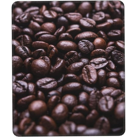 Mouse Pad Computer Gaming Mouse Pads with Coffee Bean Design Non-Slip Rubber Base Thick Mouse Mat for Computers Desktops PC Laptop 9.5x7.9 Inch