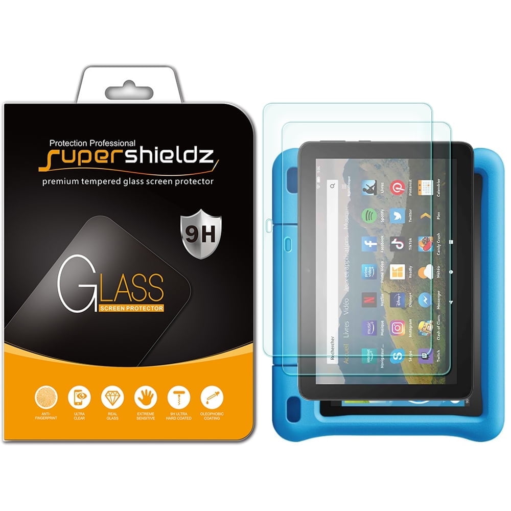 [2-Pack] Supershieldz for Fire HD 8 / HD 8 Plus / Fire HD 8 Kids / Fire HD 8 Kids Pro Tablet 8 inch (12th/10th Generation- 2024/ 2022/2020) Tempered Glass Screen Protector, Anti-Scratch, Bubble Free