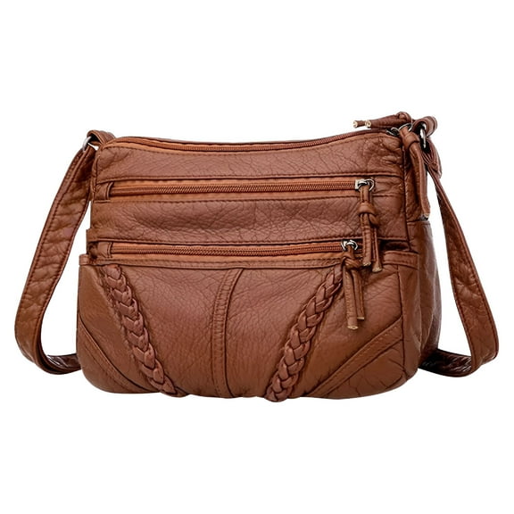 GASTROPOD Crossbody Bags for Women Pocketbooks Soft Pu Leather Purses and Handbags Multi Pocket Shoulder Bag Brown Cross Body Bag for Women