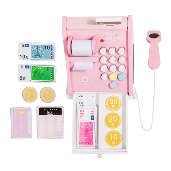 ZLight Cashier Toy Set Educational Play Grocery Checkout Fun With Scan Machine For Kids Role Play Experience Cash Register