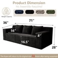 thumbnail image 2 of 71" Modern Corduroy Small Loveseat, Cloud Memory Foam Compressed Couch in a Box, Boneless Space-Saving Sofa for Living Room Bedroom Apartment, No Assembly, 2 of 8