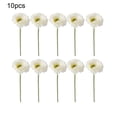 thumbnail image 3 of 10 Pieces Artificial Flower Gerbera Fake Plants Simulation Looking No Odor for Christmas Garden Office Wedding White, 3 of 10