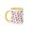 Yellow/White, variant on 3drose, Groovy Flower Retro 70s Print Design Cream Pink Green, 11oz Two-tone Green Mug
